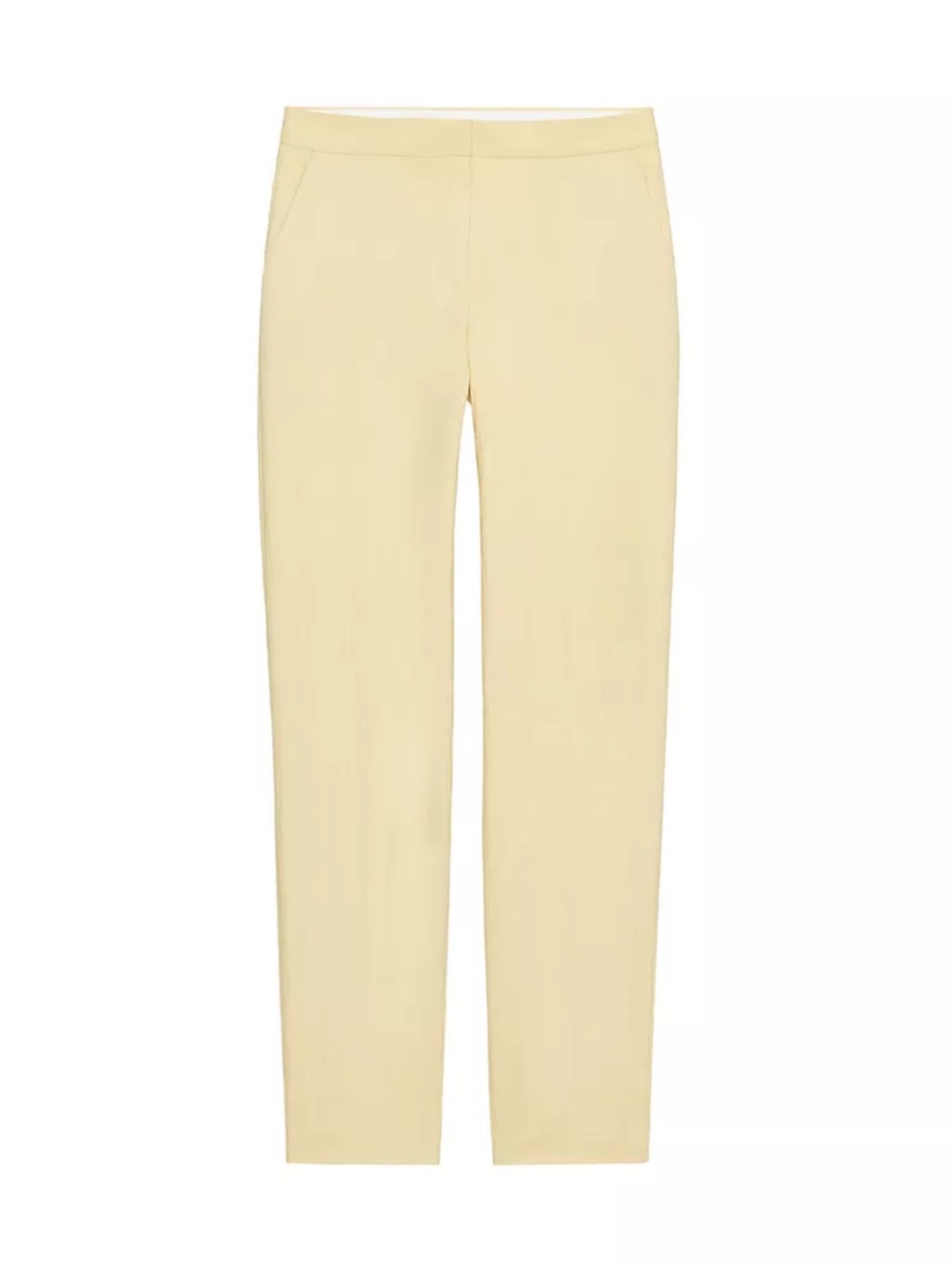 Zara Pale Cream Straight-Leg Trousers